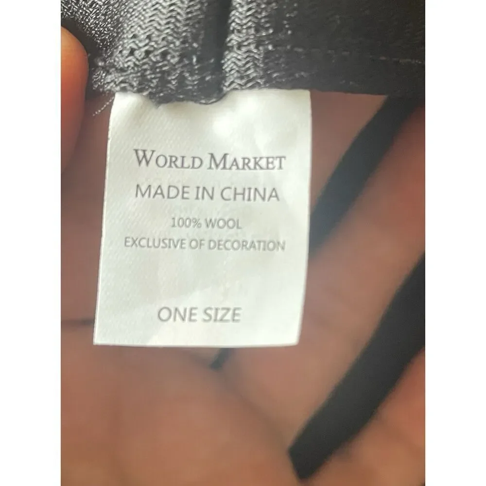 Unisex World Market Wool Fedora Hat Brown Feather Band One Size boho-inspired